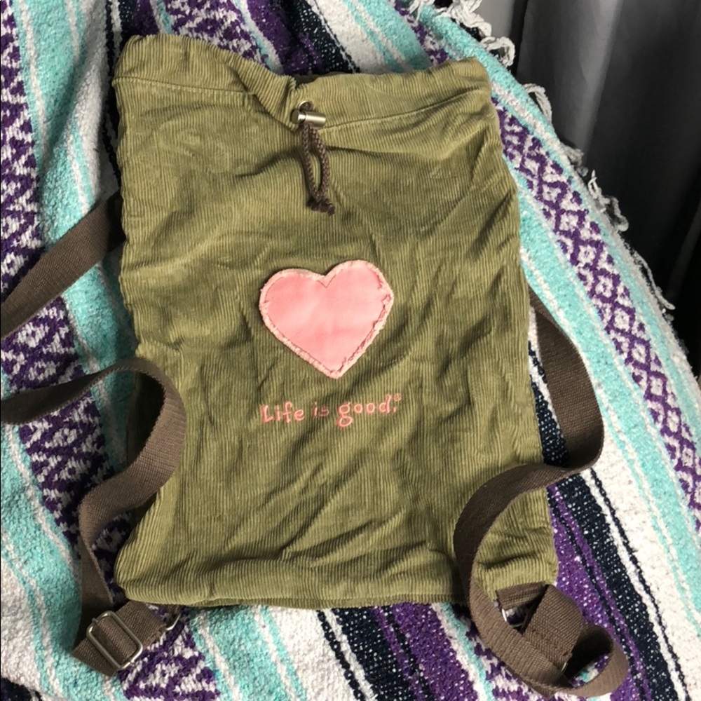 Life is good backpack purse